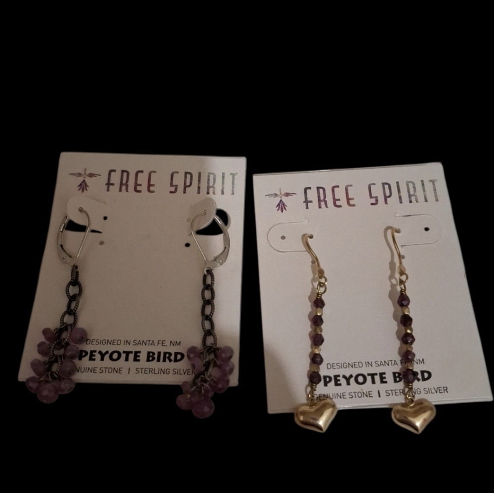 Peyote Bird Sterling Silver Beaded Boho Earrings